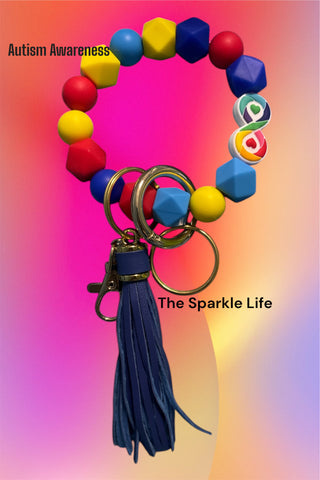 AUTISUM AWARNESS KEYCHAIN WRISTLET